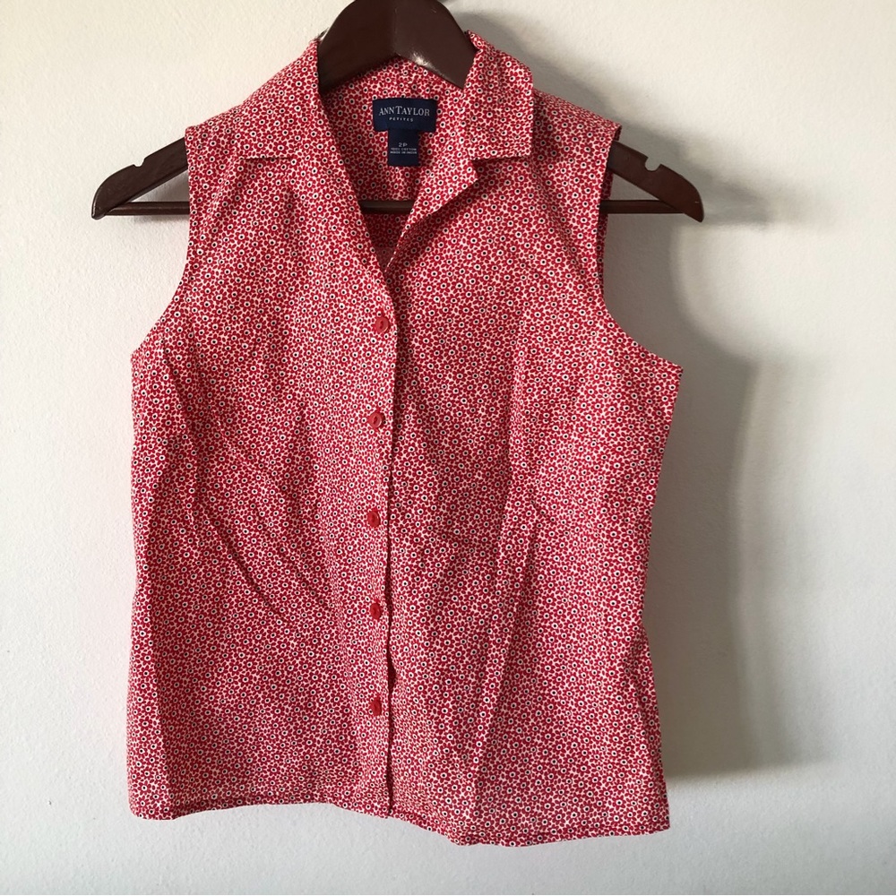 Ann Taylor Floral Top Sz 2P